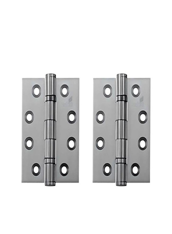 Hettich SS304 Ball Bearing Hinge 3x4 Inch Square Corner, Satin Stainless Steel Door Hinge for Main Door & Windows, Without Screws, Pack of 1 (2 Hinges) - Image 2